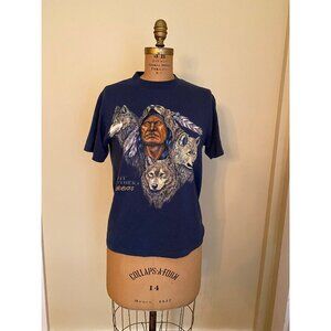 Vintage Spirit Brothers Wolfeboro NH T-shirt, M, Native American Motif T-shirt